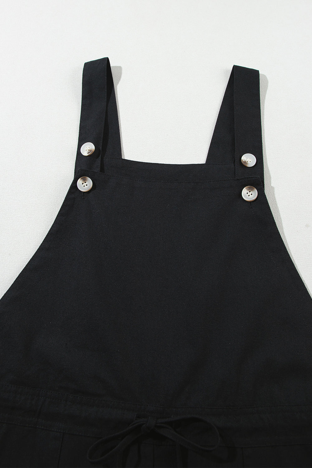 Drawstring Straps Cropped Overall