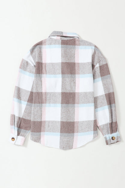 Plaid Amber Button Shacket