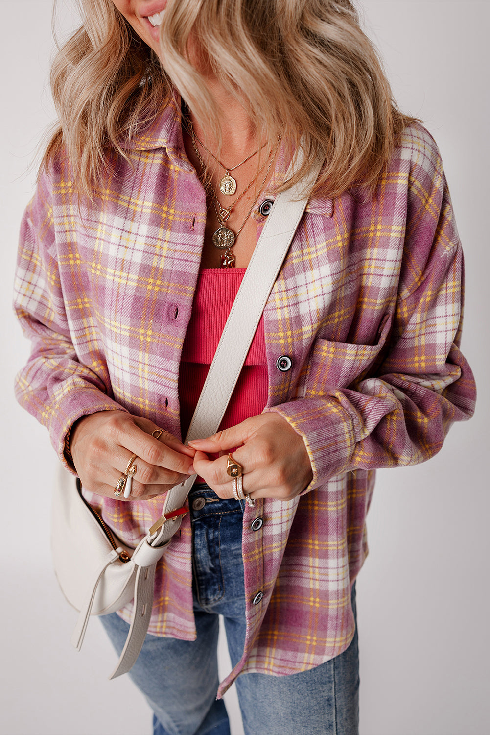 Plaid Chest Pocket Shacket