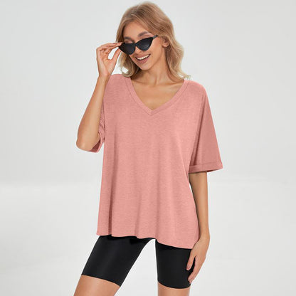 Loose Fit Tee Shirt Workout Tops