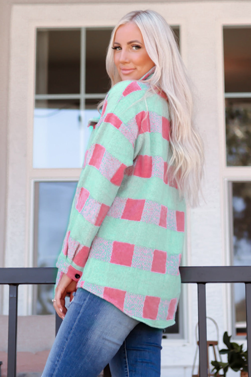 Plaid Pattern Oversized Shacket