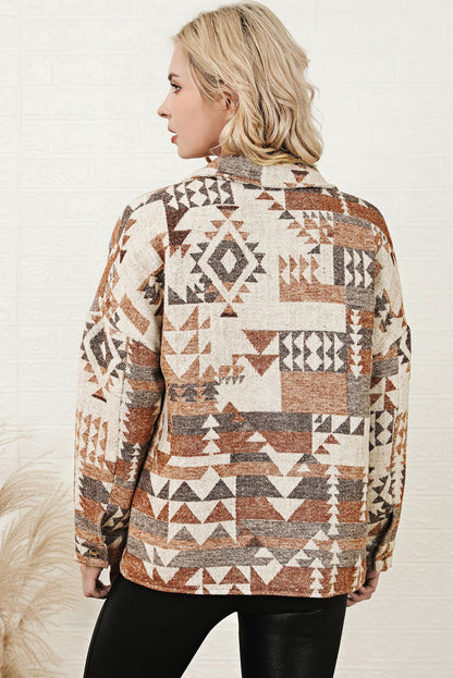 Aztec Flap Pocket Button-up Jacket