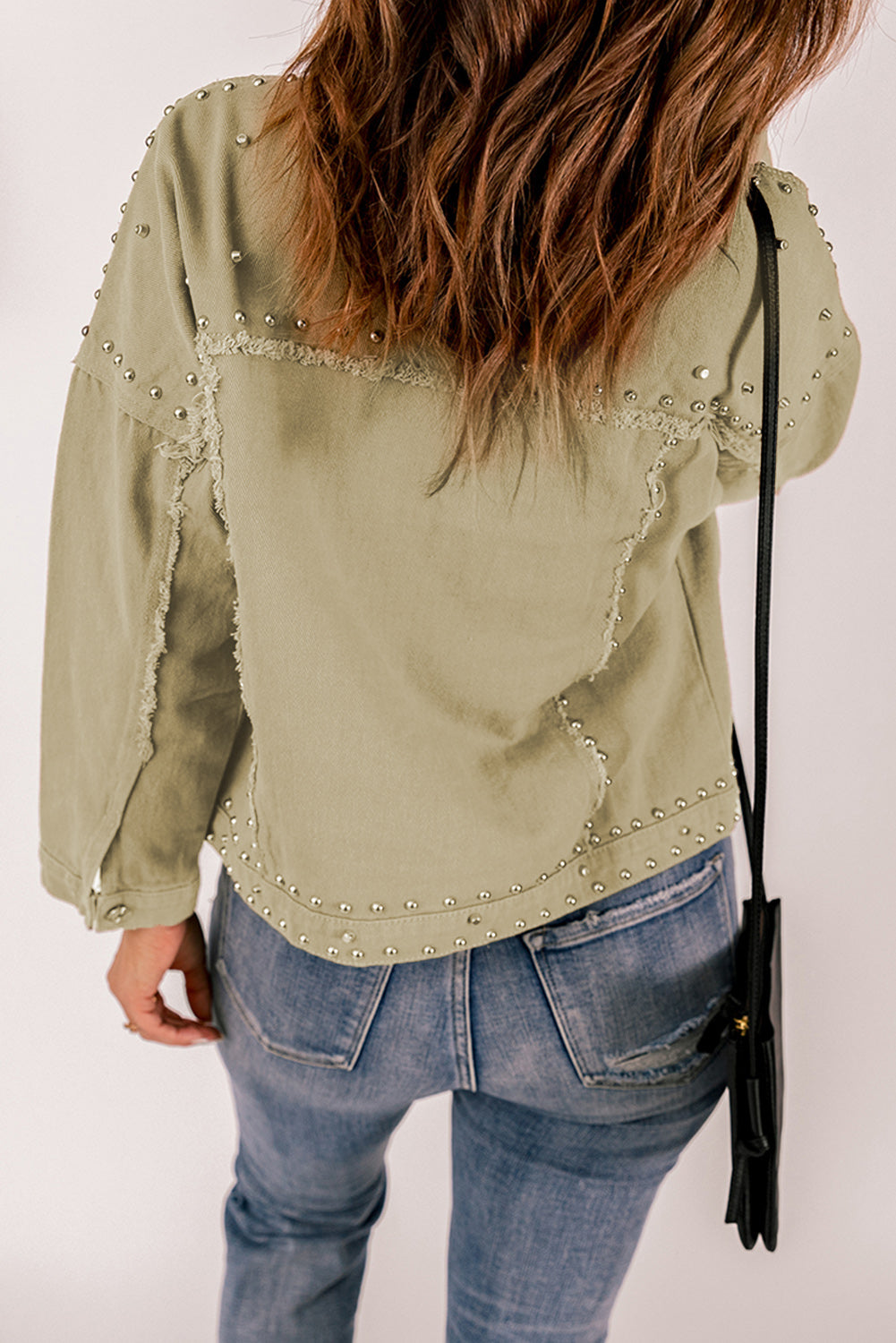 Khaki Rivet Denim Jacket