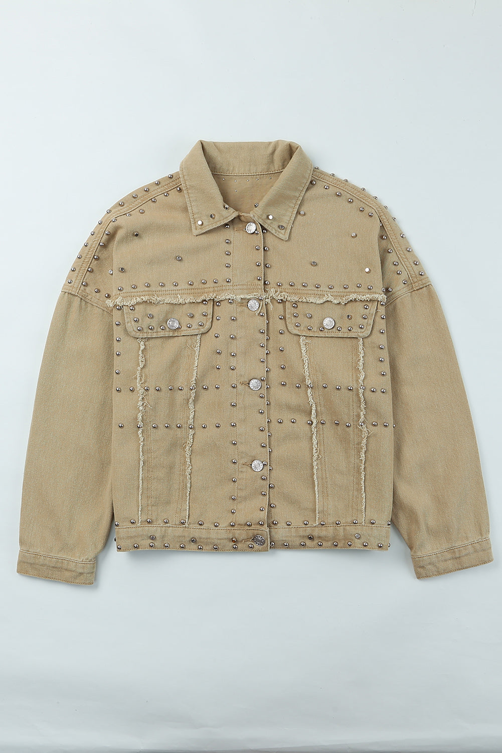 Khaki Rivet Denim Jacket