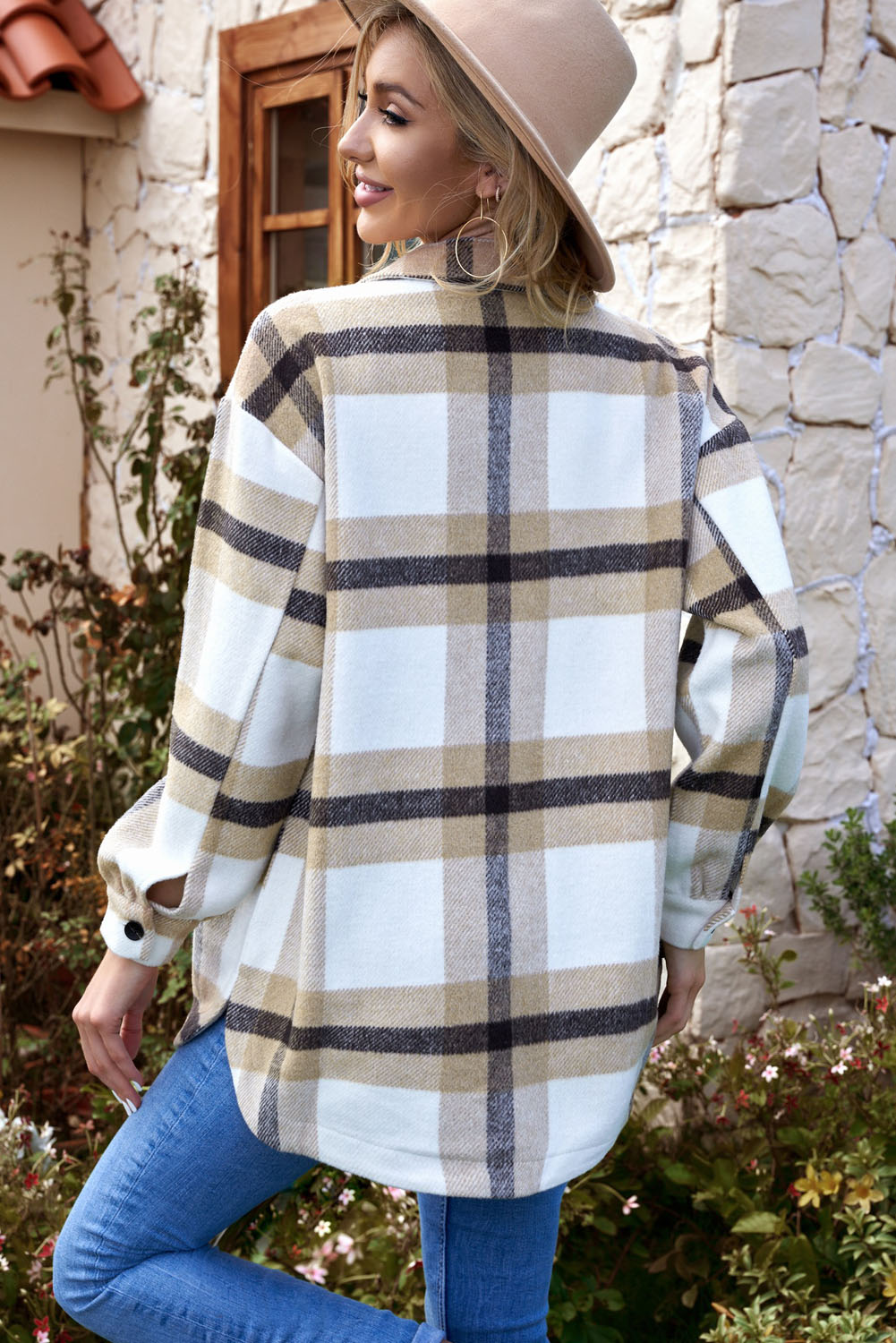 Fashion Plaid Print Shacket