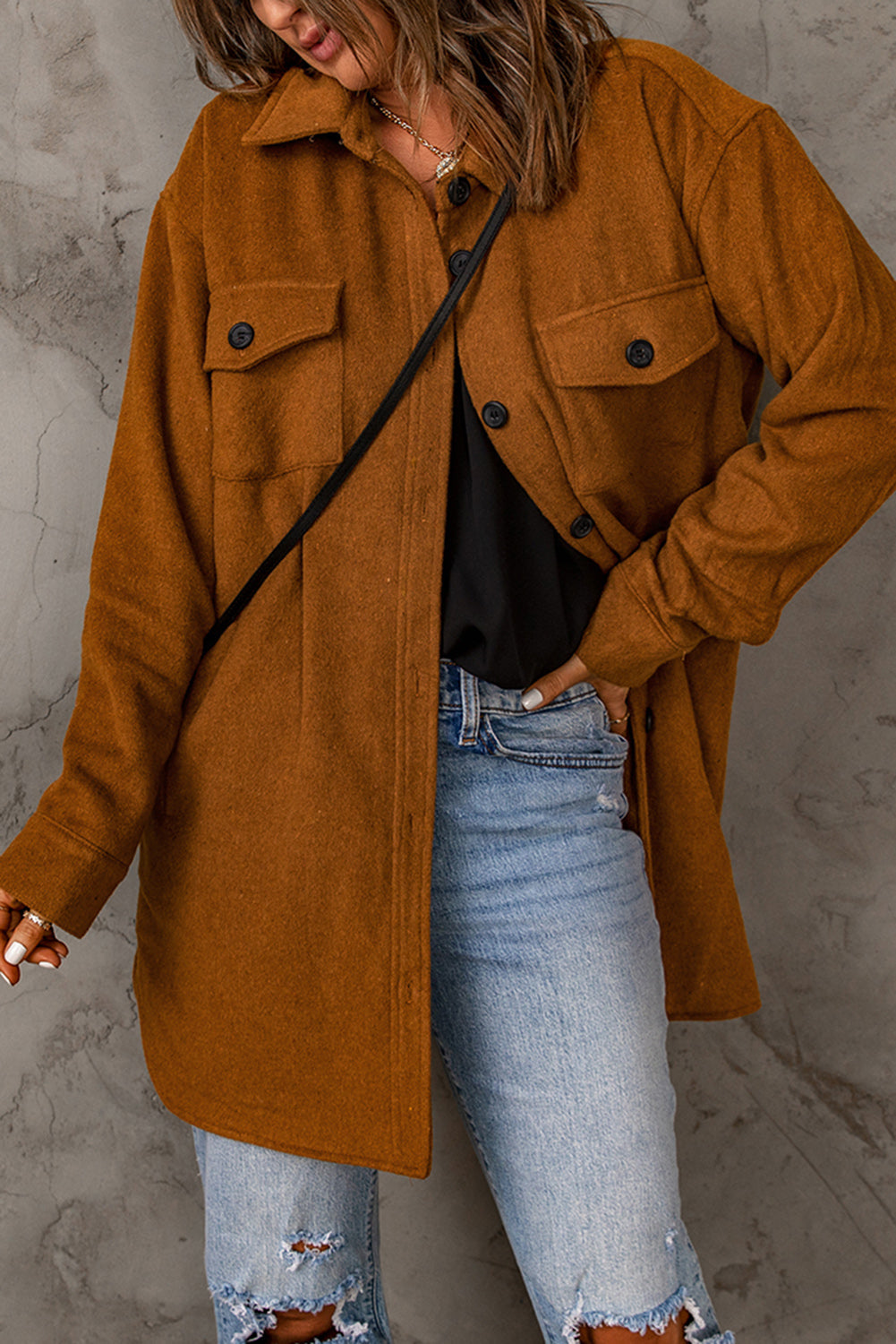 Winter Brown Shirt Jacket