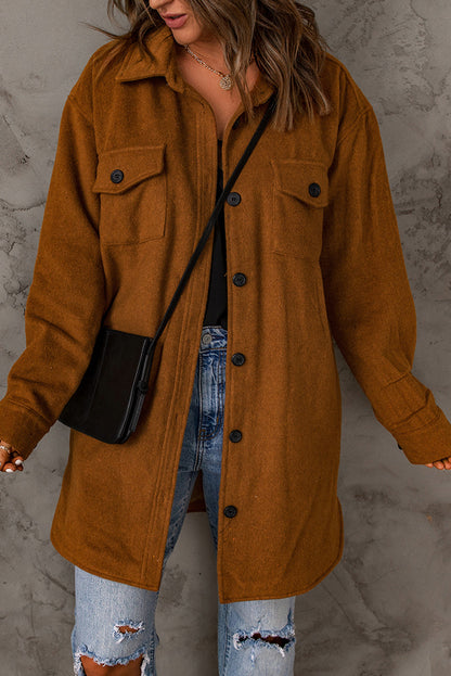 Winter Brown Shirt Jacket