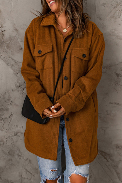 Winter Brown Shirt Jacket