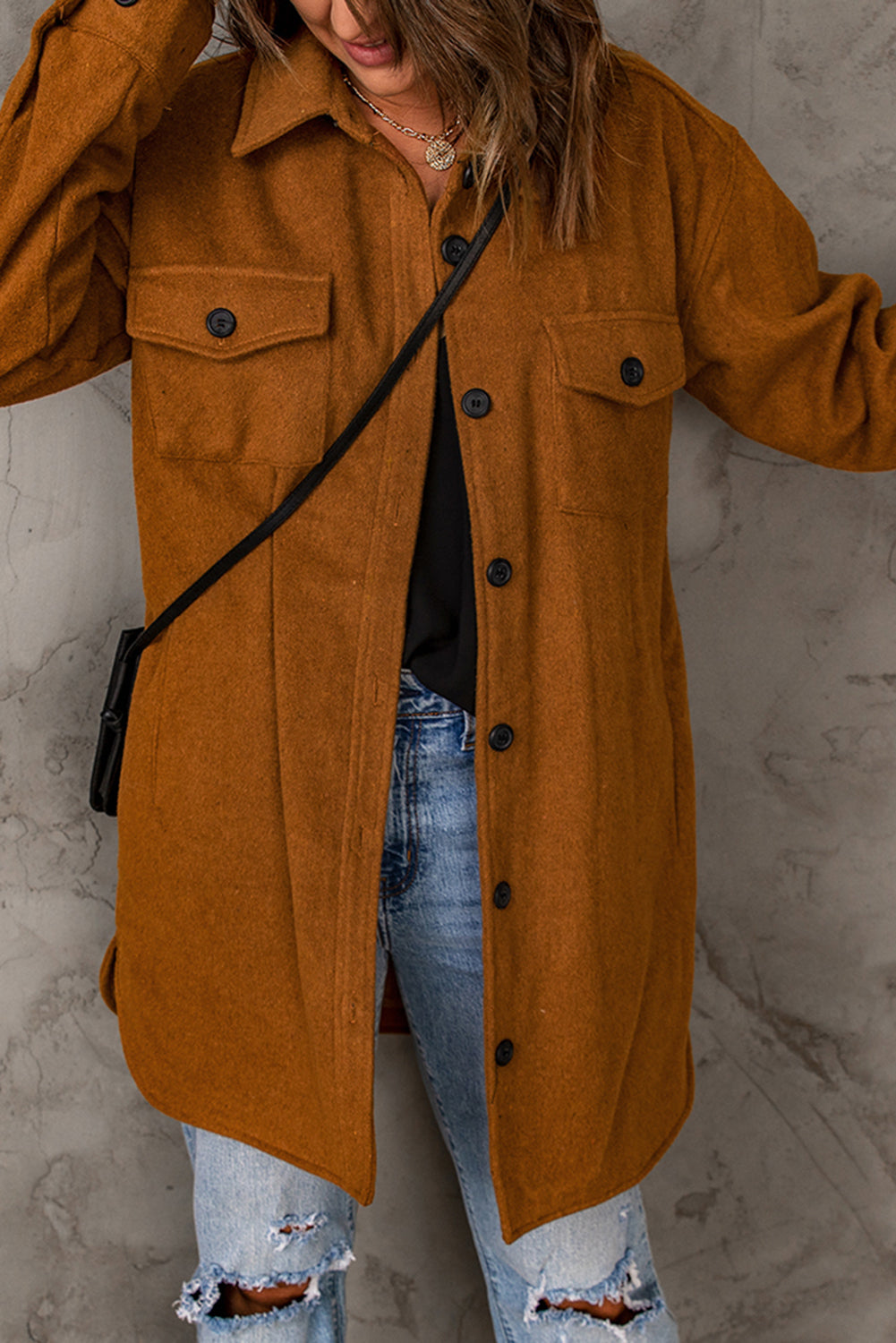 Winter Brown Shirt Jacket