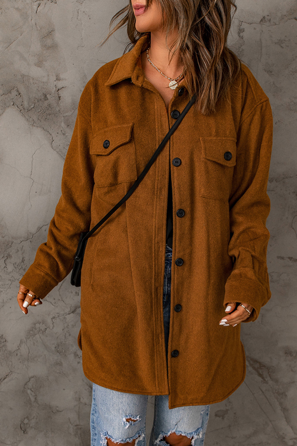 Winter Brown Shirt Jacket