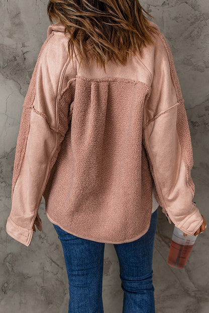 Suede Sherpa Loose Jacket