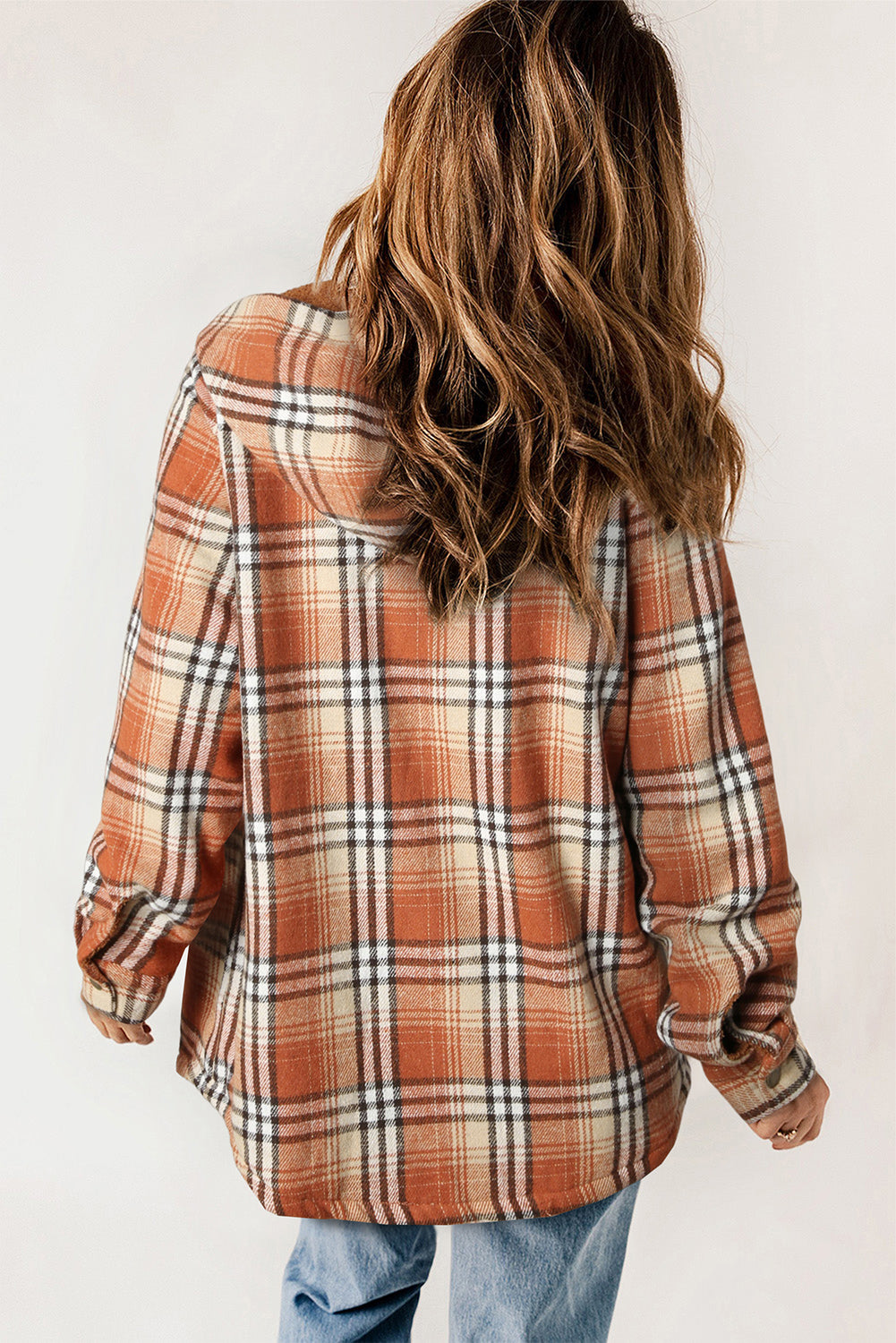 Plaid Lined Hooded Shacket