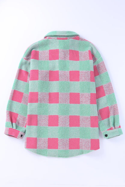 Plaid Pattern Oversized Shacket