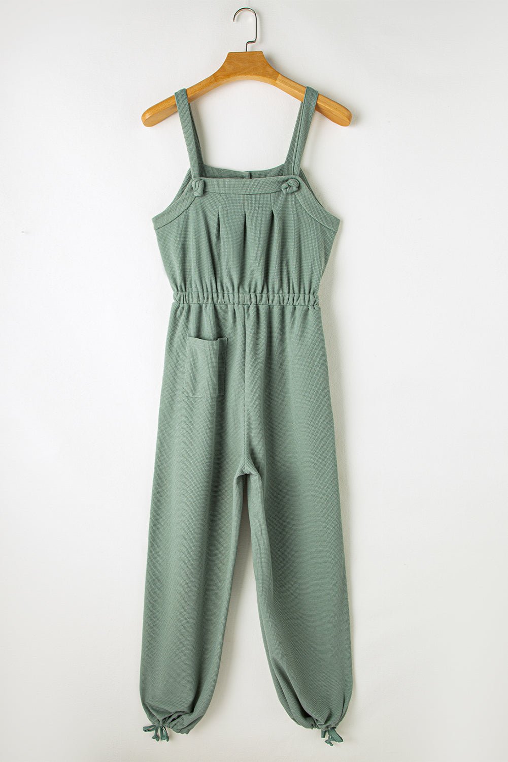 Knotted Straps Drawstring Jumpsuit