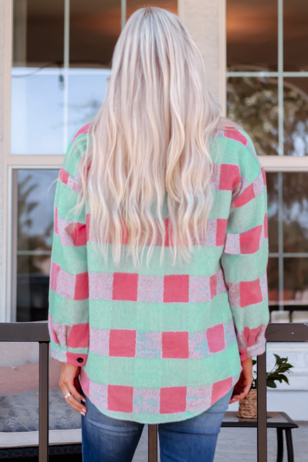 Plaid Pattern Oversized Shacket