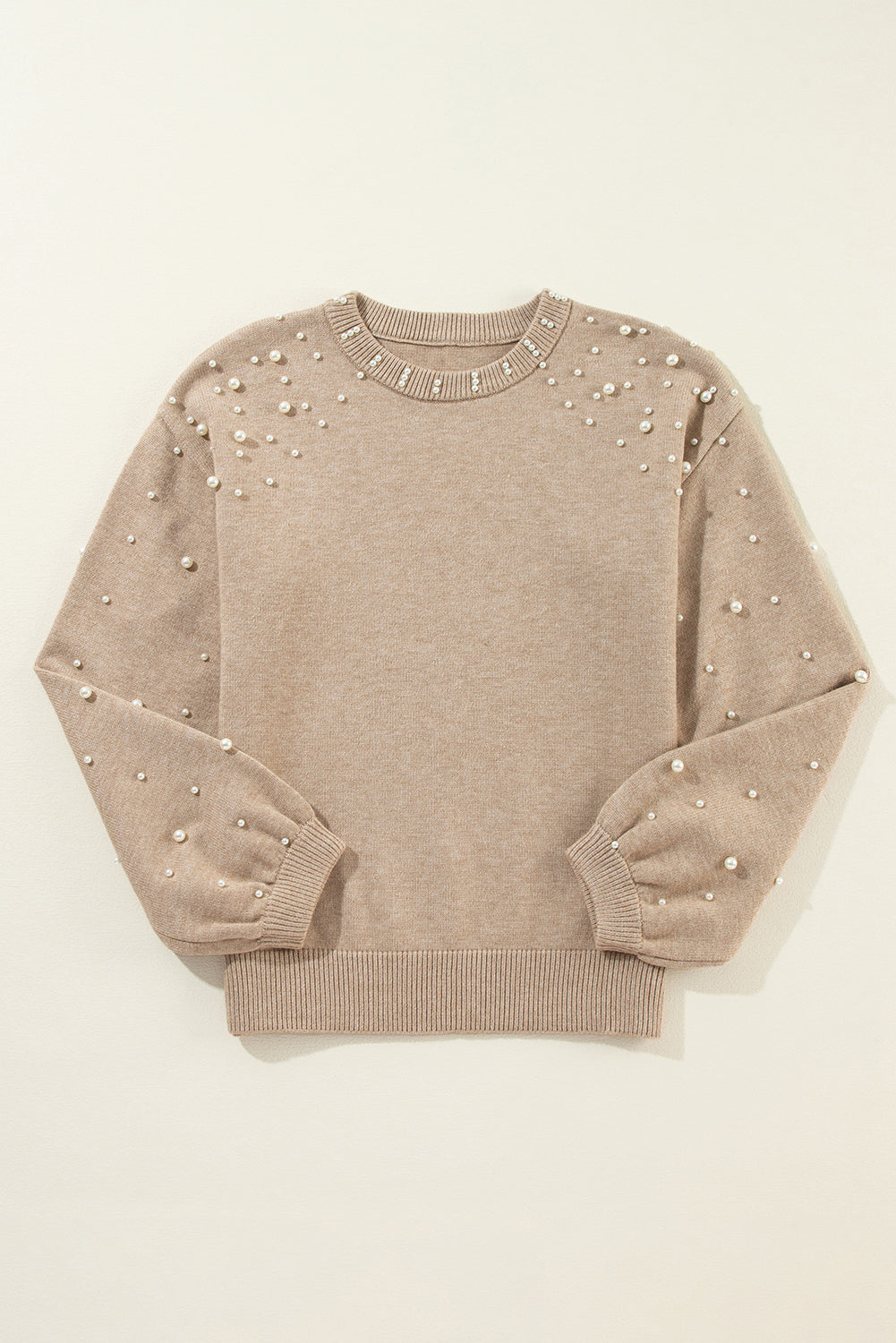 Pearled Round Neck Sweater