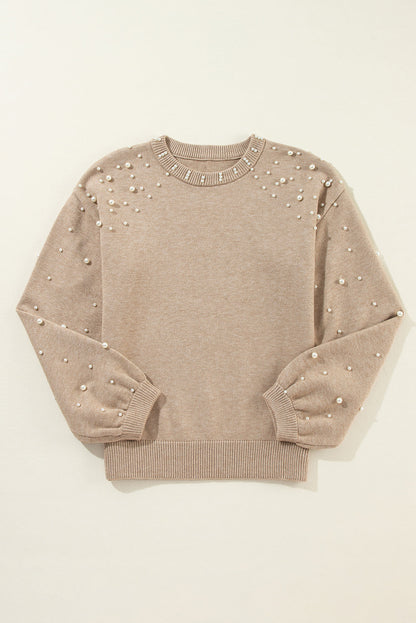 Pearled Round Neck Sweater