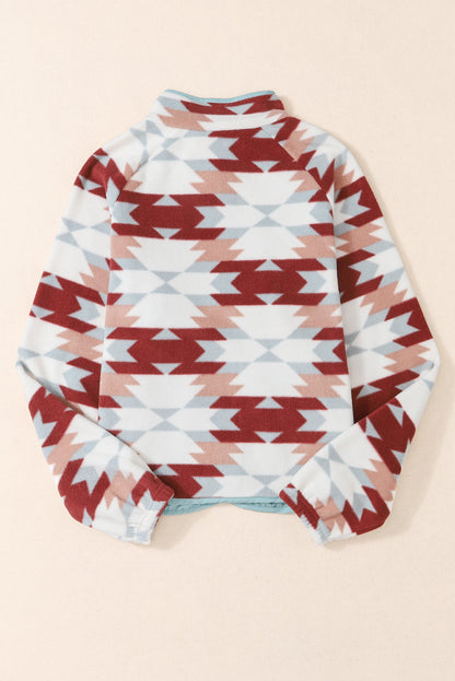 Western Aztec Zipper Fleece Jacket