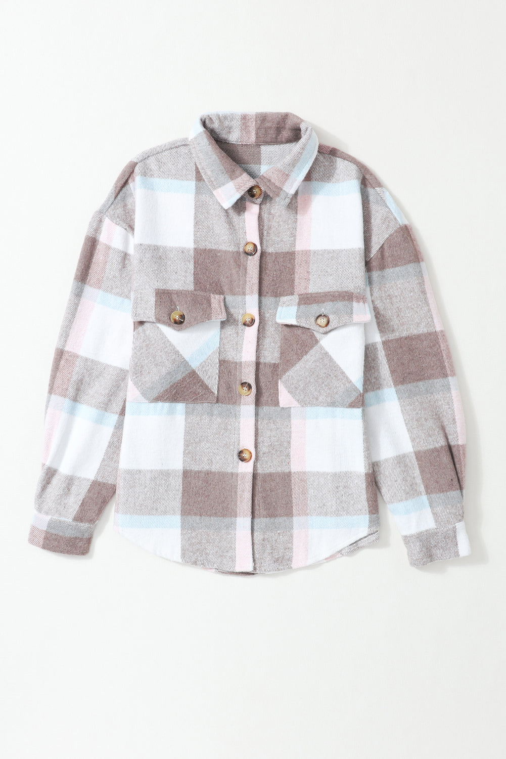 Plaid Amber Button Shacket