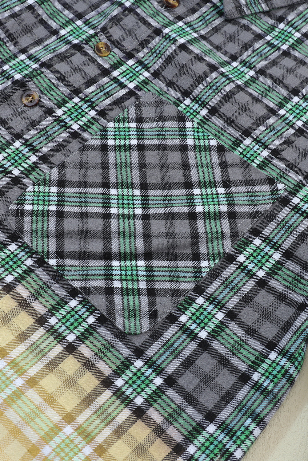 Plaid Chest Pocket Button Shacket