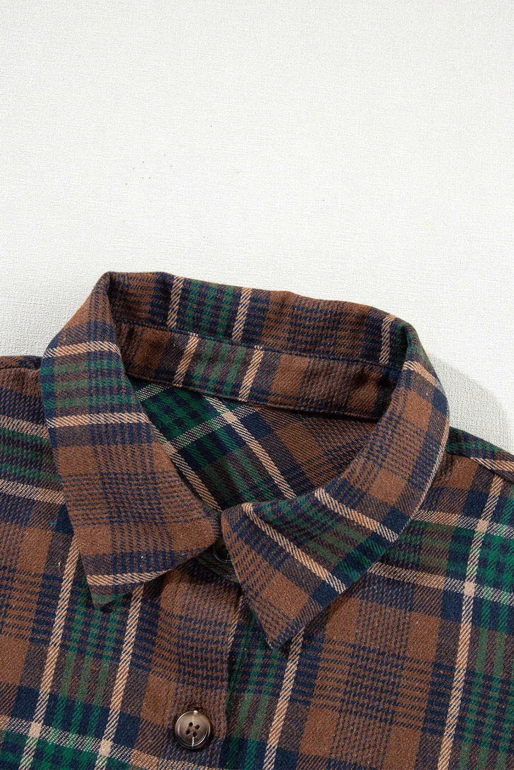 Plaid Chest Pockets Shirt Jacket