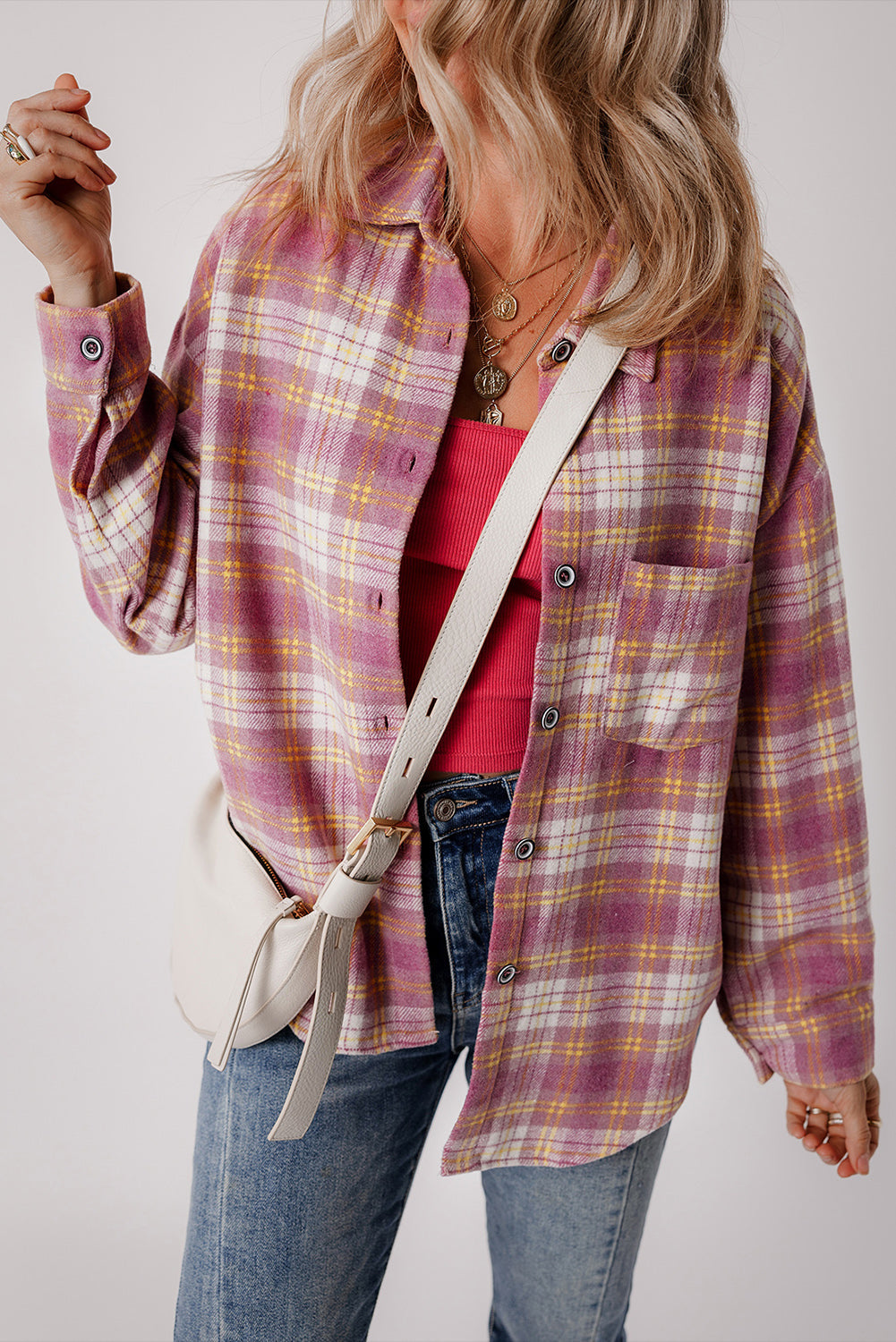 Plaid Chest Pocket Shacket