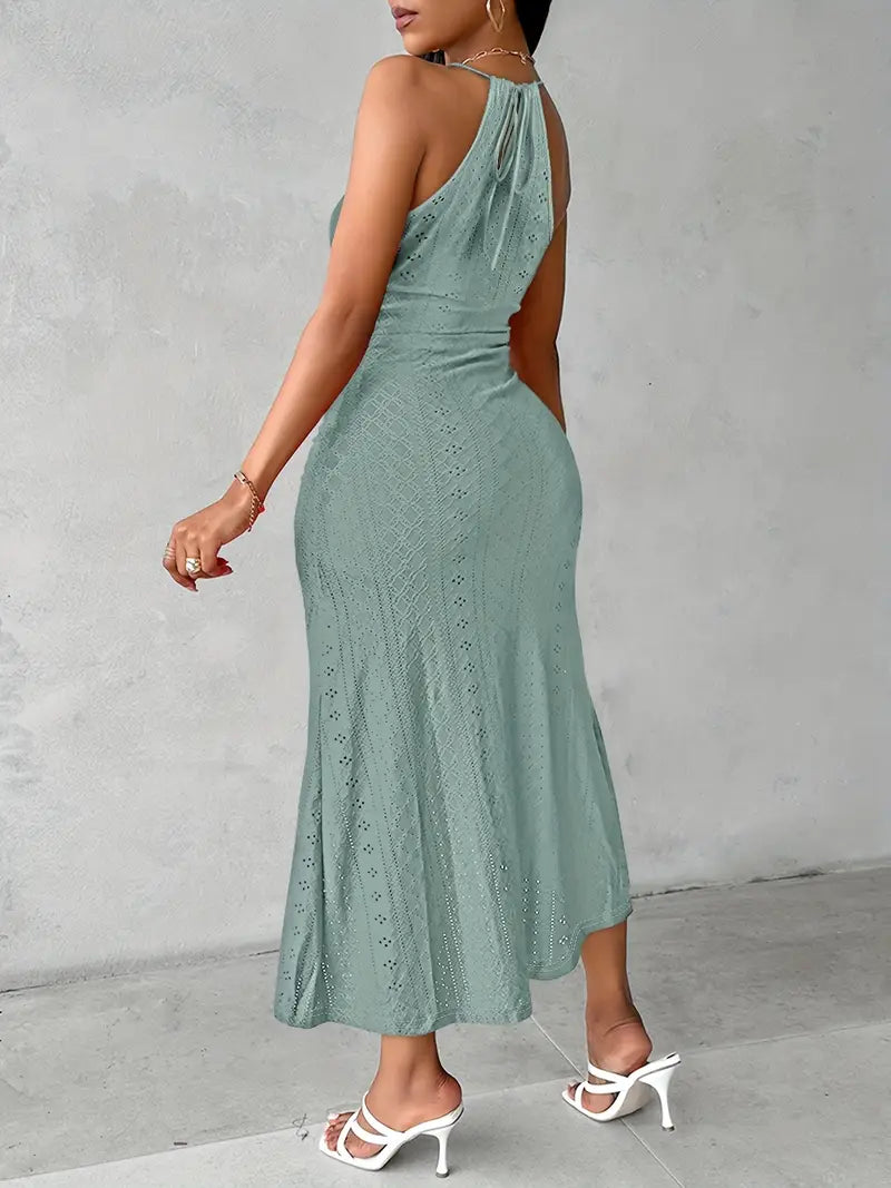 Ruched High Waist Asymmetrical Dress